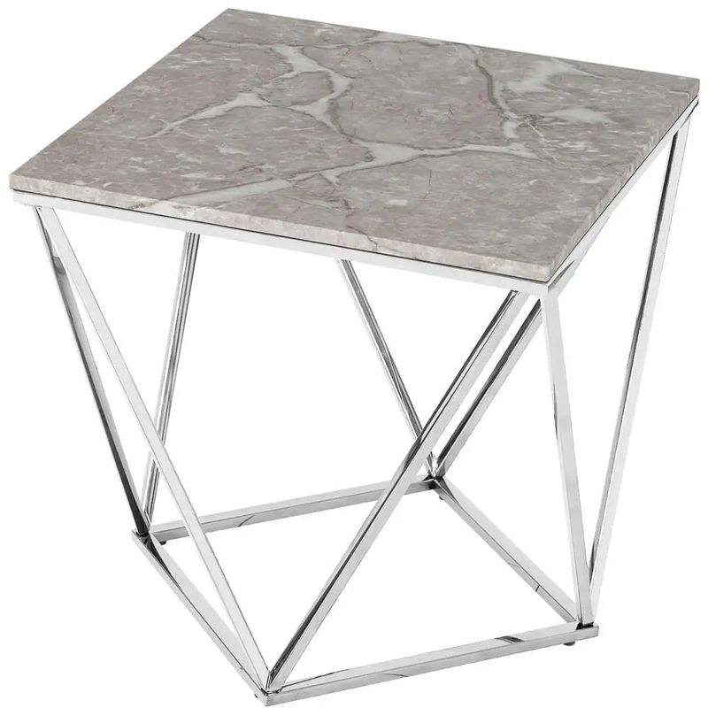 Приставной стол Kovaldzhi Collection Frame Geometry Silver Бежево-серый Белый Мрамор Bianco Серебряный Приставной стол Kovaldzhi Collection Frame Geometry Silver Бежево-серый Белый Мрамор Bianco Серебряный в Тюмени | Loft Concept