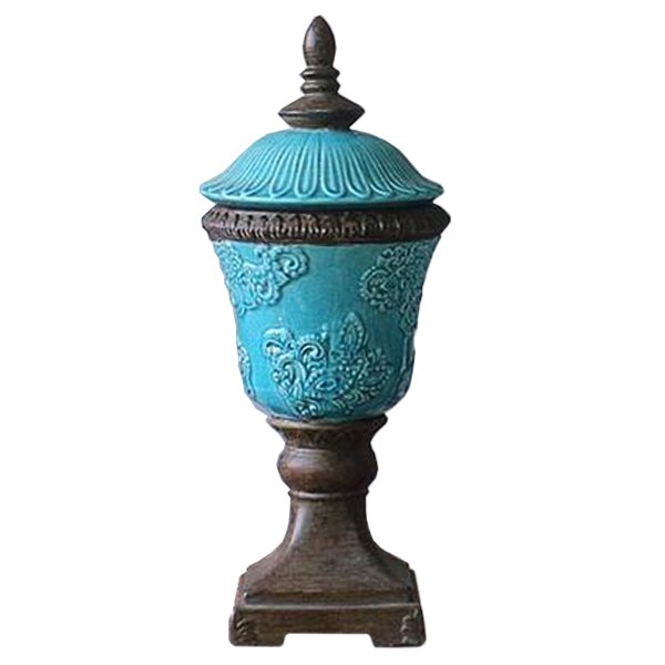 Кубок с крышкой керамика Turquoises Cup Бирюзовый Кубок с крышкой керамика Turquoises Cup Бирюзовый в Тюмени | Loft Concept