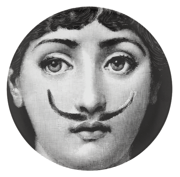 Декоративная тарелка Fornasetti 021 Черный Декоративная тарелка Fornasetti 021 Черный в Тюмени | Loft Concept