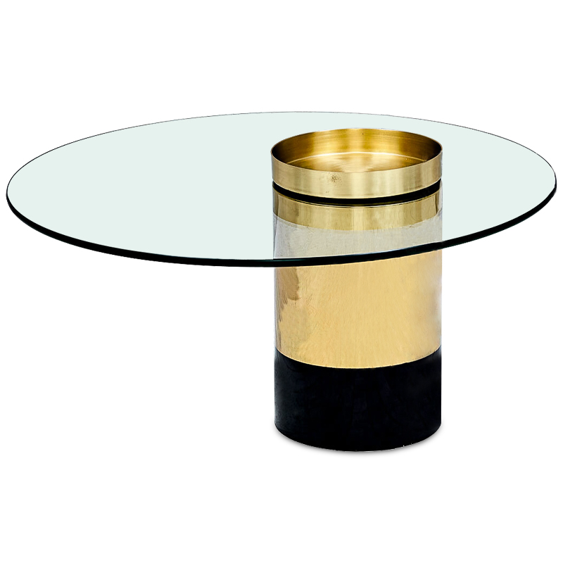 Кофейный стол Desi Coffee Table Латунь Прозрачный Черный Кофейный стол Desi Coffee Table Латунь Прозрачный Черный в Тюмени | Loft Concept