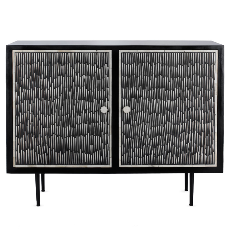Буфет инкрустированный Inlaid Bone Black and white Белый Черный Буфет инкрустированный Inlaid Bone Black and white Белый Черный в Тюмени | Loft Concept