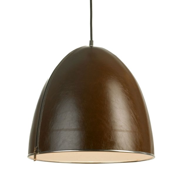 Подвесной светильник Leather Cone Brown Pendant Подвесной светильник Leather Cone Brown Pendant в Тюмени | Loft Concept