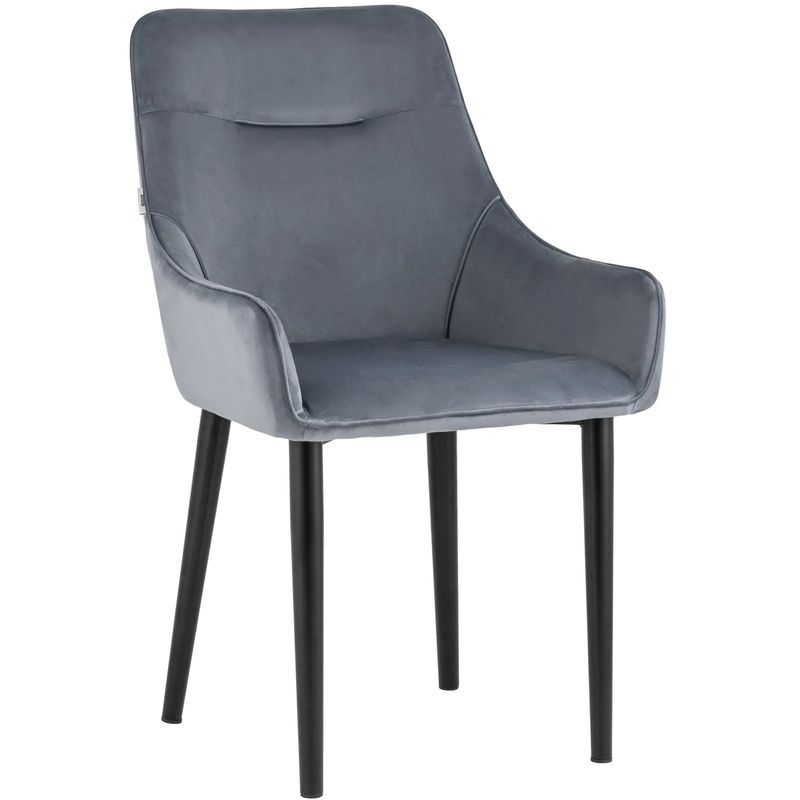 Стул Joan Chair Серый-Голубой Велюр Серо-голубой Черный Стул Joan Chair Серый-Голубой Велюр Серо-голубой Черный в Тюмени | Loft Concept