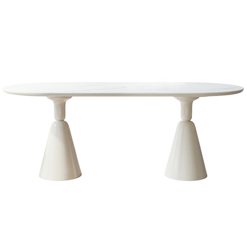 Обеденный стол Pion Dining Table Белый Белый Мрамор Bianco Обеденный стол Pion Dining Table Белый Белый Мрамор Bianco в Тюмени | Loft Concept
