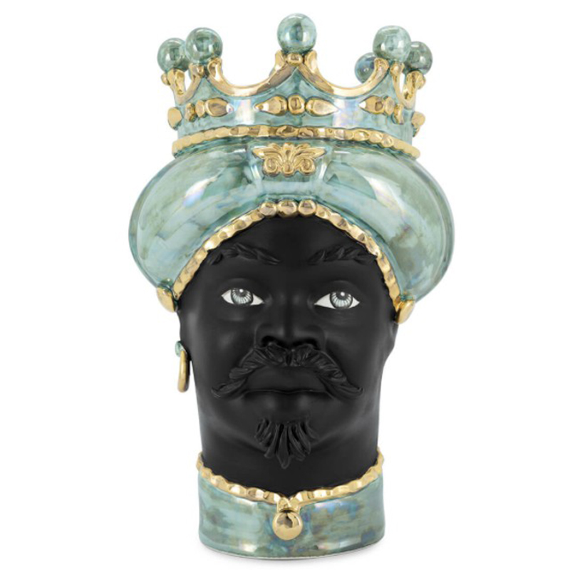 Ваза VASE MORO MAN MED. MOP green Черный Прозрачный зеленый Золотой Ваза VASE MORO MAN MED. MOP green Черный Прозрачный зеленый Золотой в Тюмени | Loft Concept