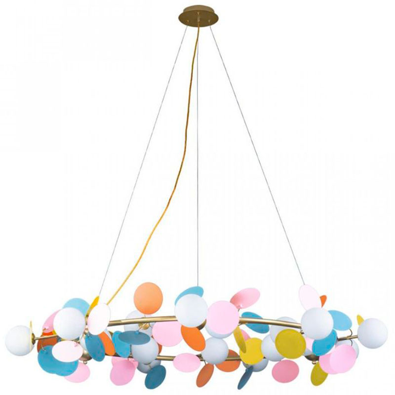 Люстра MATISSE Chandelier circle multicolor диаметр 130 Мульти Золотой Люстра MATISSE Chandelier circle multicolor диаметр 130 Мульти Золотой в Тюмени | Loft Concept