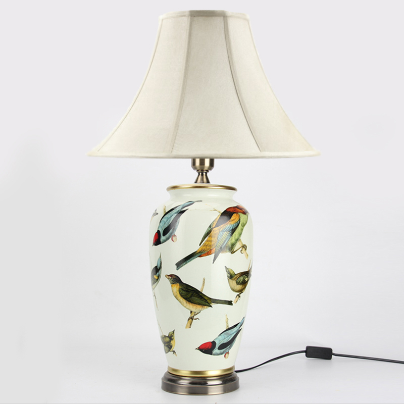 Настольная лампа Birds Blue Table lamp Белый Мульти Золотой Настольная лампа Birds Blue Table lamp Белый Мульти Золотой в Тюмени | Loft Concept