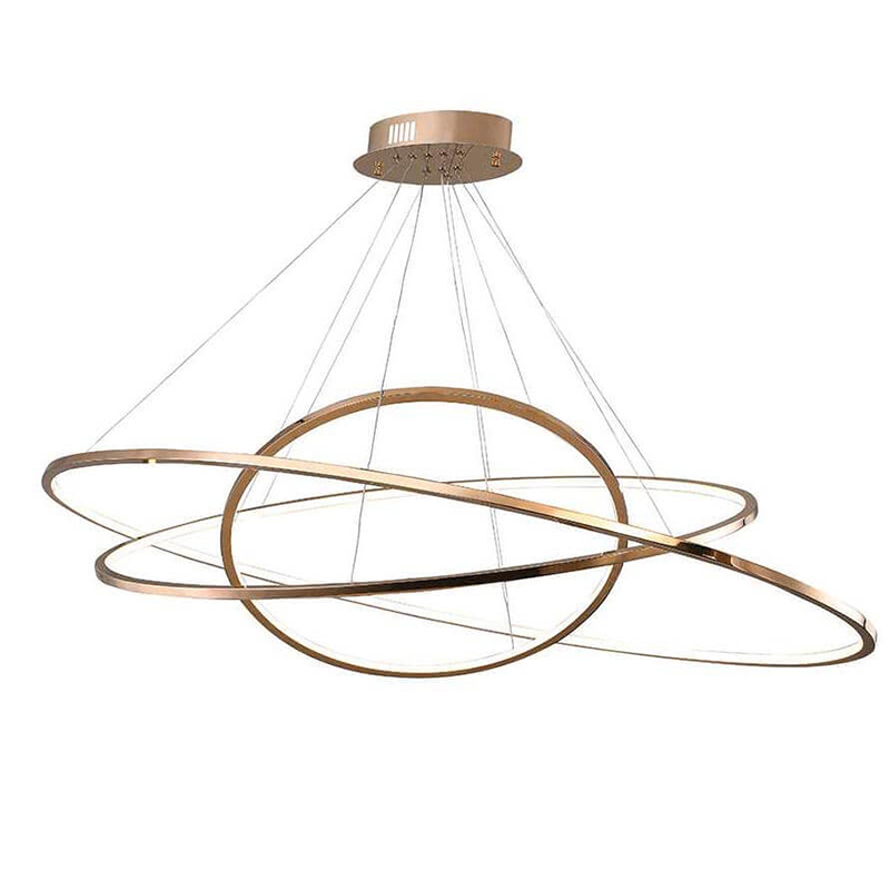 Люстра Plexus Ring Horizontal Trio Gold Золотой Розовое золото Люстра Plexus Ring Horizontal Trio Gold Золотой Розовое золото в Тюмени | Loft Concept