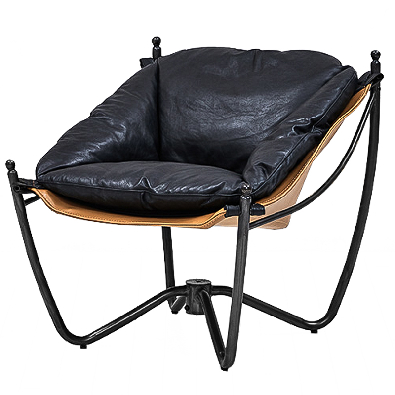 Кресло Tech Loft Armchair Черный Коричневый Кресло Tech Loft Armchair Черный Коричневый в Тюмени | Loft Concept