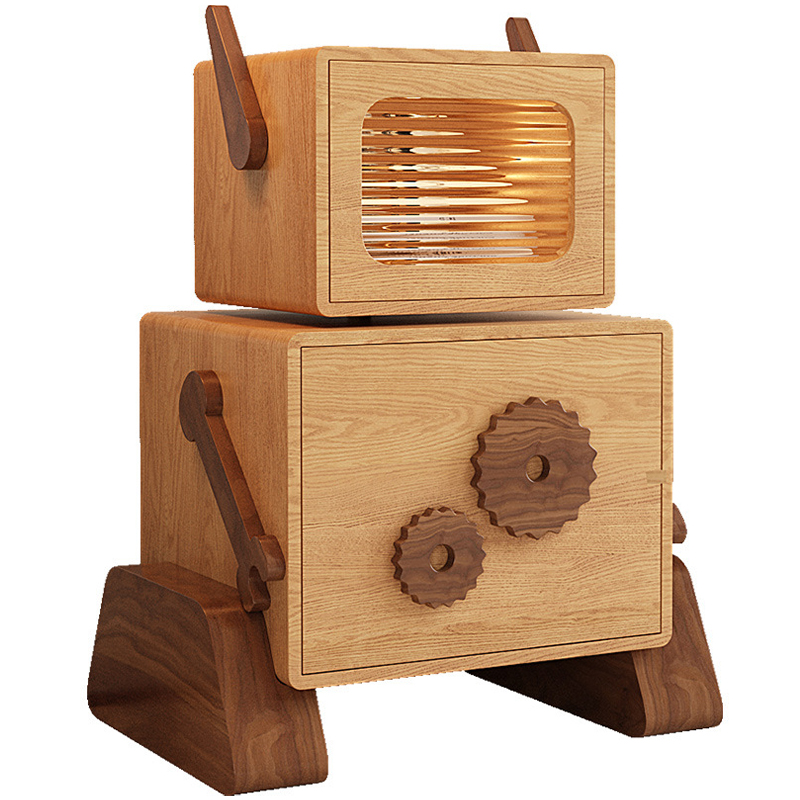 Тумба Wood Robot Nightstand Коричневый Древесина Тумба Wood Robot Nightstand Коричневый Древесина в Тюмени | Loft Concept