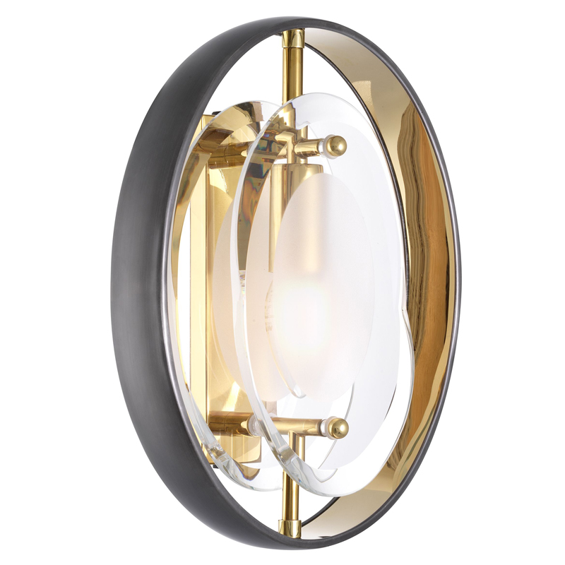 Бра Eichholtz Wall Lamp Vincente Глянцевое золото Прозрачный Черный Бра Eichholtz Wall Lamp Vincente Глянцевое золото Прозрачный Черный в Тюмени | Loft Concept