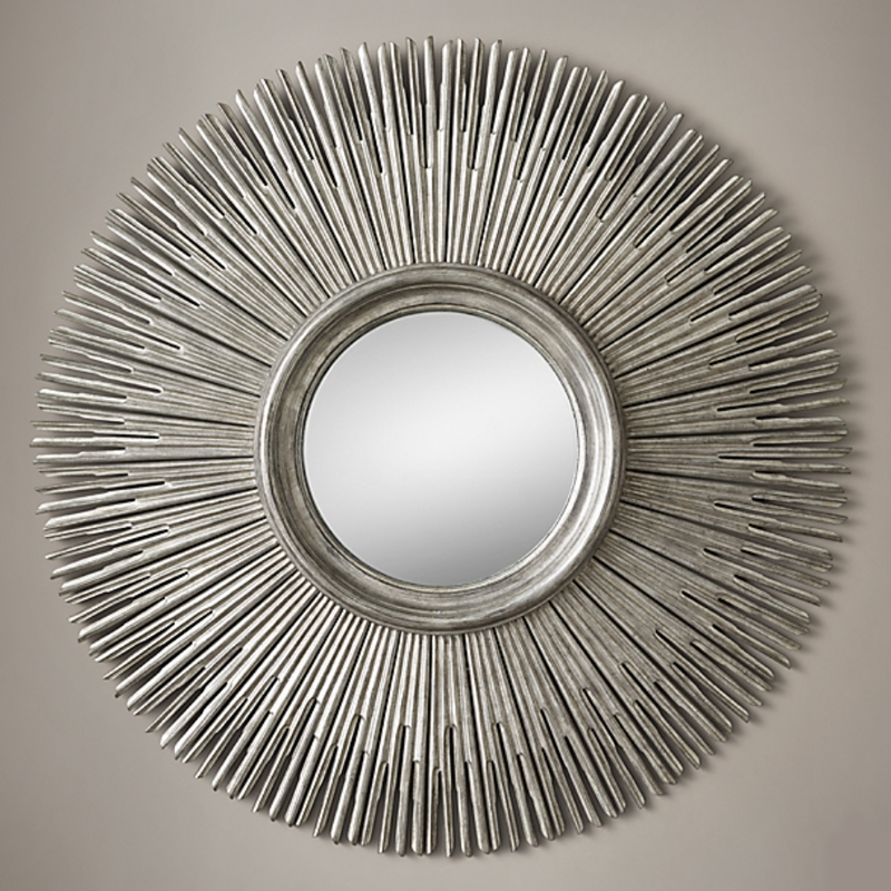 Restoration Hardware ROUND SUNBURST MIRROR Silver Серебро винтаж Restoration Hardware ROUND SUNBURST MIRROR Silver Серебро винтаж в Тюмени | Loft Concept
