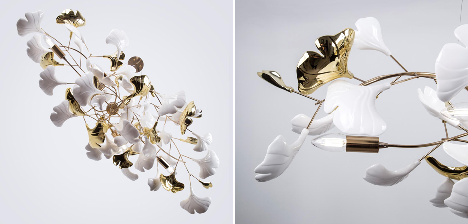 Большая люстра Wintery flover с Белыми декоративными плафонами Большая люстра Wintery flover с Белыми декоративными плафонами - Loft-Concept в Тюмени