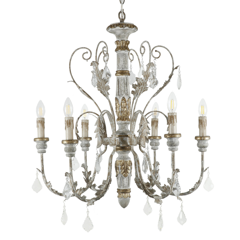 Люстра Narcisse Provence Chandelier Бронза Светло-серый Люстра Narcisse Provence Chandelier Бронза Светло-серый в Тюмени | Loft Concept