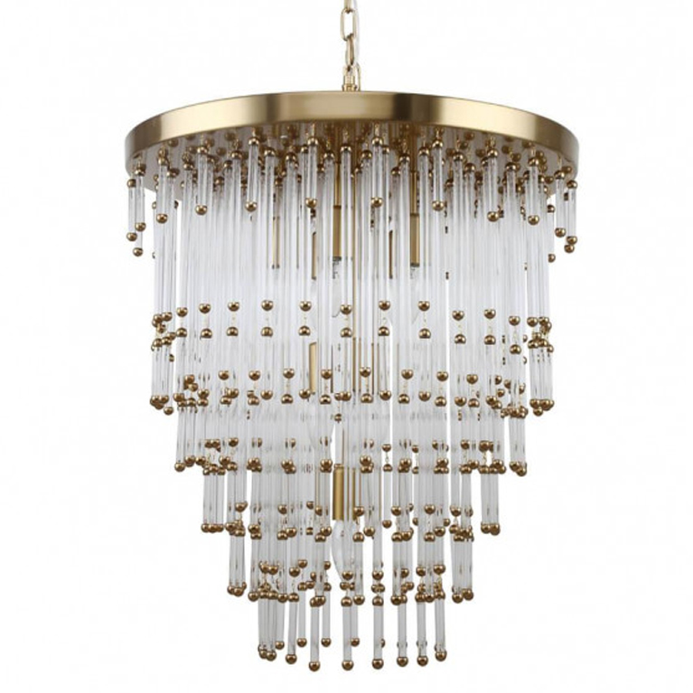 Люстра Restoration Hardware Luciano Chandelier 9 Латунь Прозрачный Люстра Restoration Hardware Luciano Chandelier 9 Латунь Прозрачный в Тюмени | Loft Concept