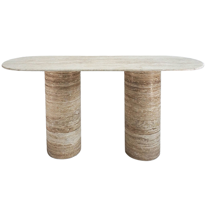 Консоль LA PARADIS Console TABLE Traverten Коричневый Песочный Бежевый Консоль LA PARADIS Console TABLE Traverten Коричневый Песочный Бежевый в Тюмени | Loft Concept
