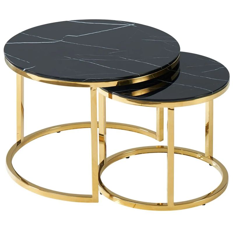 Столик кофейный Priestley Collection Duo столешница черный мрамор Черный Мрамор Nero Глянцевое золото Столик кофейный Priestley Collection Duo столешница черный мрамор Черный Мрамор Nero Глянцевое золото в Тюмени | Loft Concept