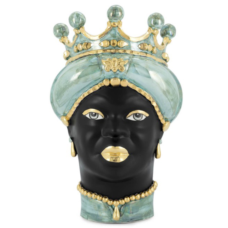 Ваза VASE MORO LADY MED. MOP green Черный Прозрачный зеленый Золотой Ваза VASE MORO LADY MED. MOP green Черный Прозрачный зеленый Золотой в Тюмени | Loft Concept