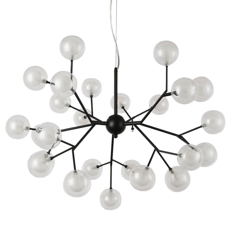 Люстра Berry Branch White Balls Черный Прозрачный Люстра Berry Branch White Balls Черный Прозрачный в Тюмени | Loft Concept