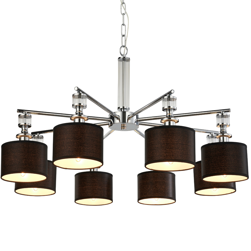 Люстра Isidora Chandelier Хром Серый Прозрачный Люстра Isidora Chandelier Хром Серый Прозрачный в Тюмени | Loft Concept