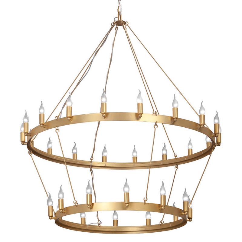 Люстра Camino Round Chandelier two tiers gold Золотой Люстра Camino Round Chandelier two tiers gold Золотой в Тюмени | Loft Concept