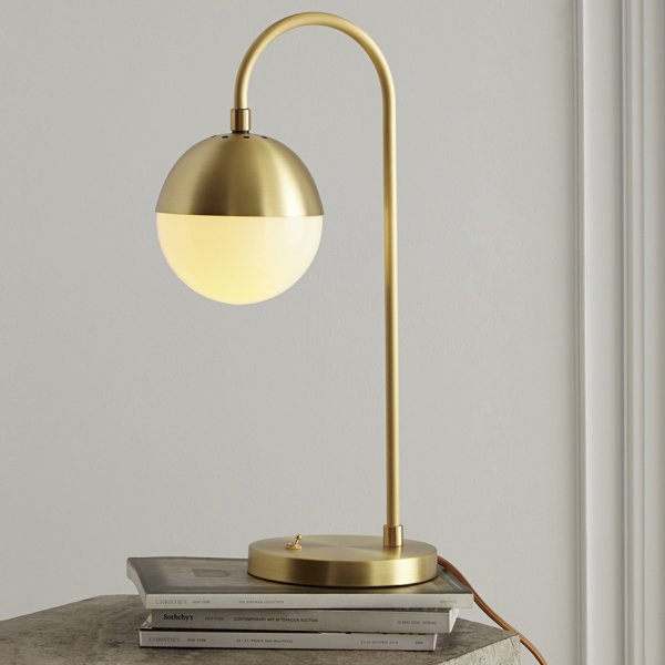 Настольная лампа Cedar Moss Table Lamp Латунь Белый Настольная лампа Cedar Moss Table Lamp Латунь Белый в Тюмени | Loft Concept