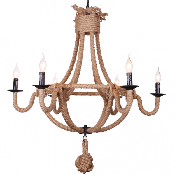 Люстра Loft Rope Chandelier Alegro 6 Черный Люстра Loft Rope Chandelier Alegro 6 Черный в Тюмени | Loft Concept