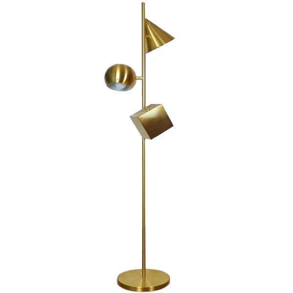 Торшер 3D geometry Gold Золотой Торшер 3D geometry Gold Золотой в Тюмени | Loft Concept