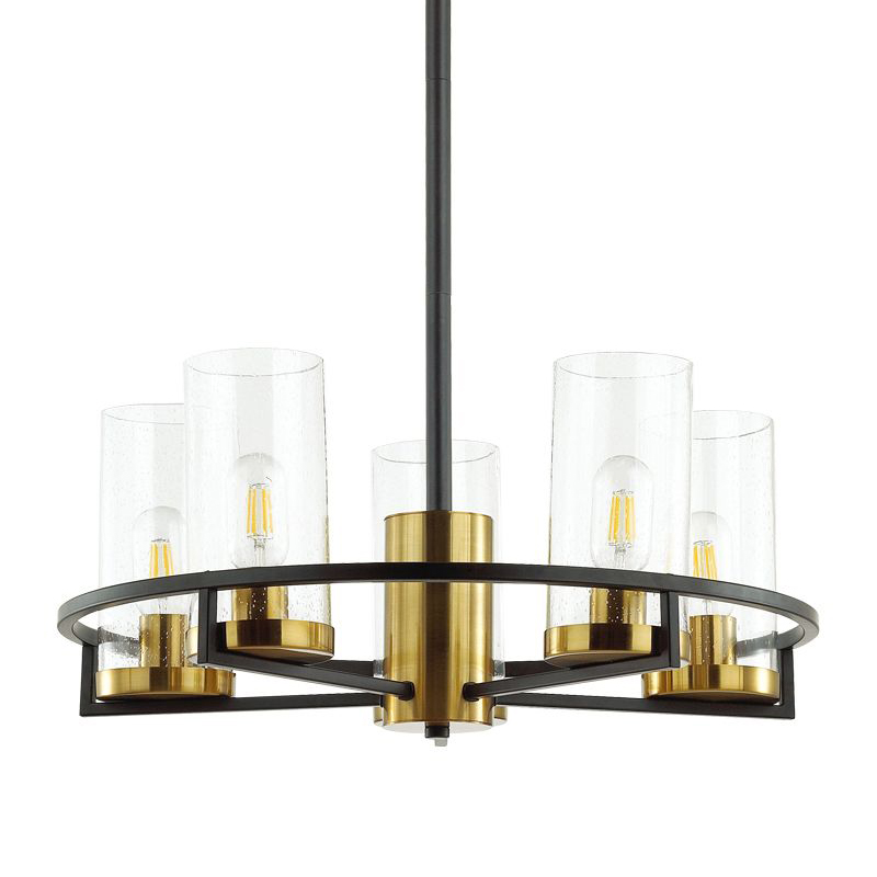Люстра Goran chandelier 55 Черный Глянцевое золото Прозрачный Люстра Goran chandelier 55 Черный Глянцевое золото Прозрачный в Тюмени | Loft Concept