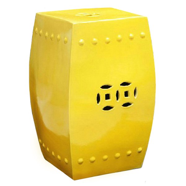 Желтый китайский табурет Octagon Prosperity Garden Stool Желтый Желтый китайский табурет Octagon Prosperity Garden Stool Желтый в Тюмени | Loft Concept