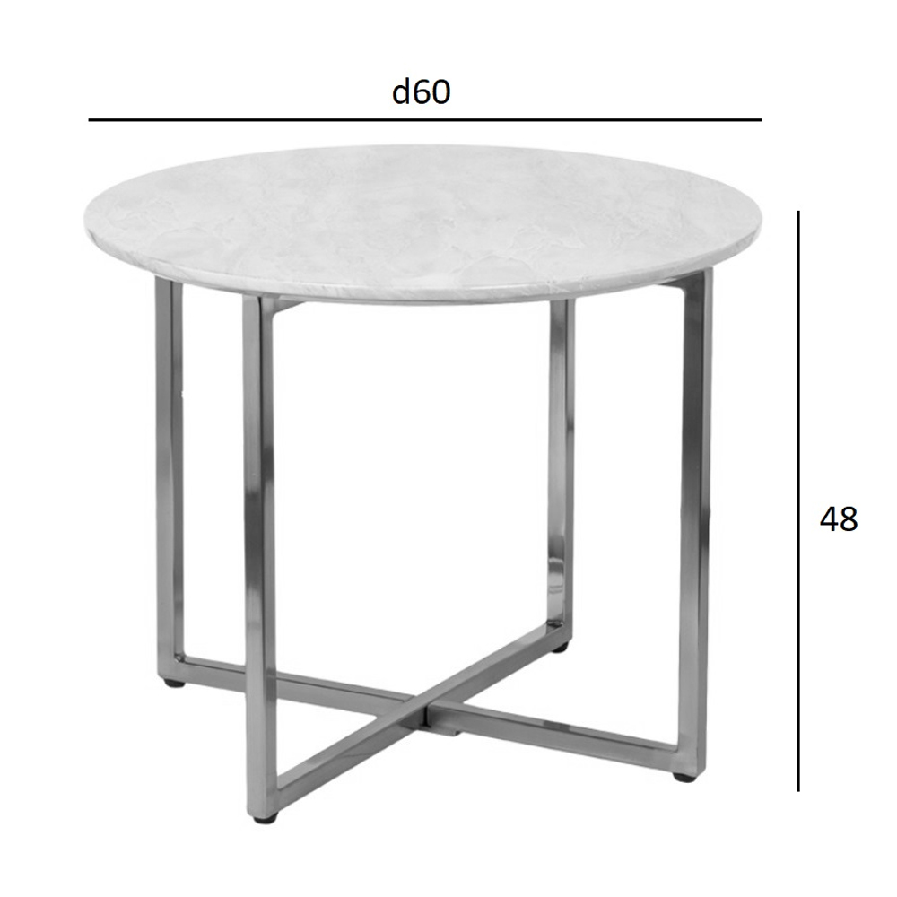 Столик журнальный круглый с черной столешницей Marsali Coffee Table в Тюмени