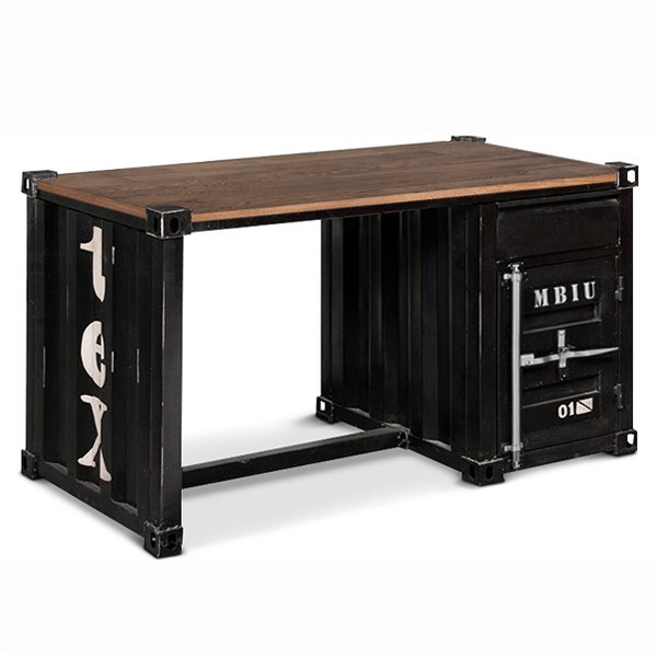Письменный стол Metal & Oak Sea Container Desk Дуб темный Письменный стол Metal & Oak Sea Container Desk Дуб темный в Тюмени | Loft Concept