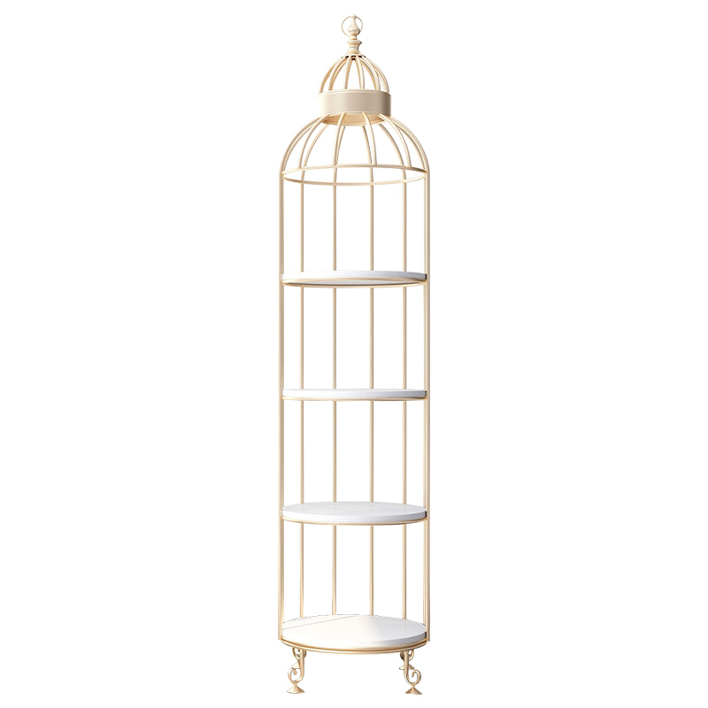 Стеллаж Cage Rack Circle gold Золотой Белый Стеллаж Cage Rack Circle gold Золотой Белый в Тюмени | Loft Concept