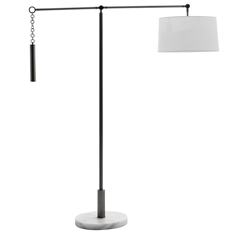 Торшер Arteriors NEWARK FLOOR LAMP Black Черный Белый Торшер Arteriors NEWARK FLOOR LAMP Black Черный Белый в Тюмени | Loft Concept