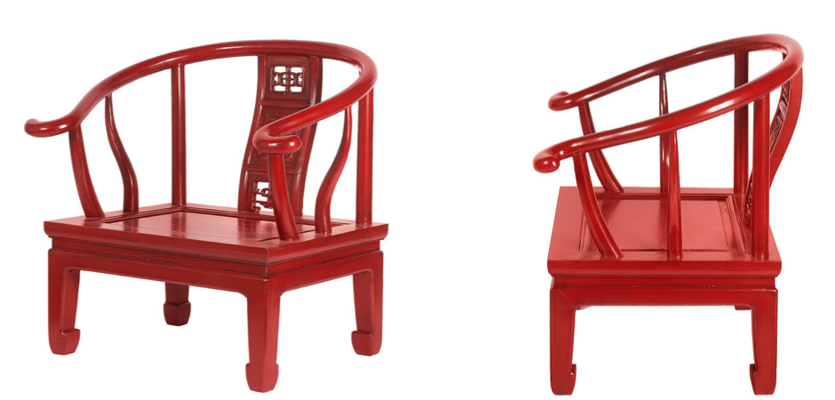 Кресло для медитации Chinese Armchair Red Кресло для медитации Chinese Armchair Red - Loft-Concept в Тюмени