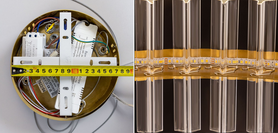 Круглая Люстра Кольцо Хрусталь диаметр 40 см RING Saturno Not Baroncelli Brass  - фото №2