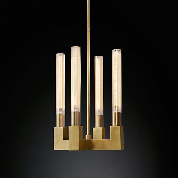 Люстра RH CANELLE Pendant lamp 4 Modern Brass Латунь Люстра RH CANELLE Pendant lamp 4 Modern Brass Латунь в Тюмени | Loft Concept