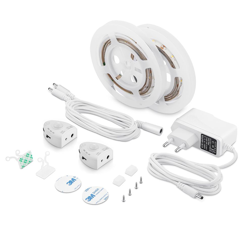 Комплект светодиодной ленты 2,4W/m 30LED/m 2835SMD теплый белый 2х1,2M Белый Комплект светодиодной ленты 2,4W/m 30LED/m 2835SMD теплый белый 2х1,2M Белый в Тюмени | Loft Concept