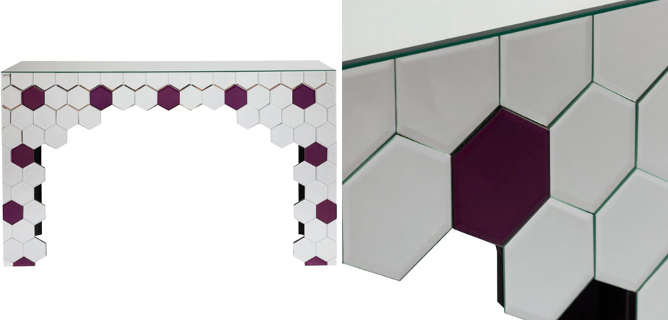Консоль Mirrored Honeycomb Консоль Mirrored Honeycomb - Loft-Concept в Тюмени