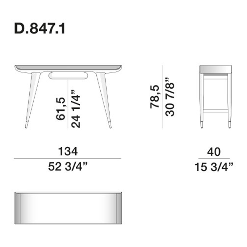 Дизайнерский рабочий стол из массива дерева Gio Ponti D.847.1 Writing Desk Дизайнерский рабочий стол из массива дерева Gio Ponti D.847.1 Writing Desk в Тюмени