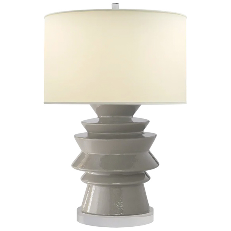 Настольная Лампа Серая Chapman Disk Table Lamp Серый Бежевый Настольная Лампа Серая Chapman Disk Table Lamp Серый Бежевый в Тюмени | Loft Concept