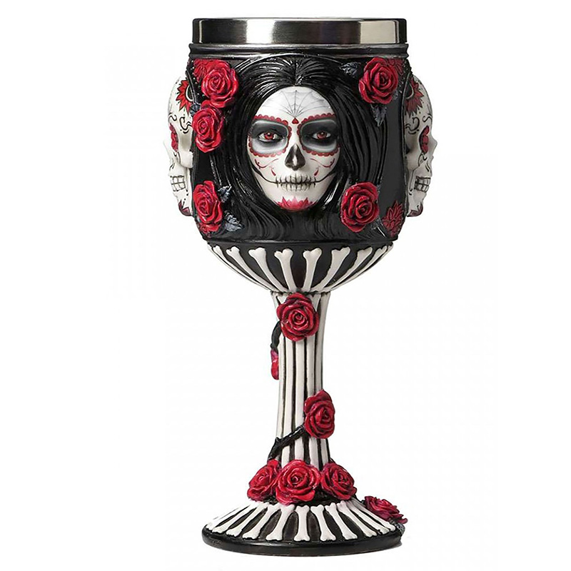 Кубок Santa Muerte Черный Красный Кубок Santa Muerte Черный Красный в Тюмени | Loft Concept