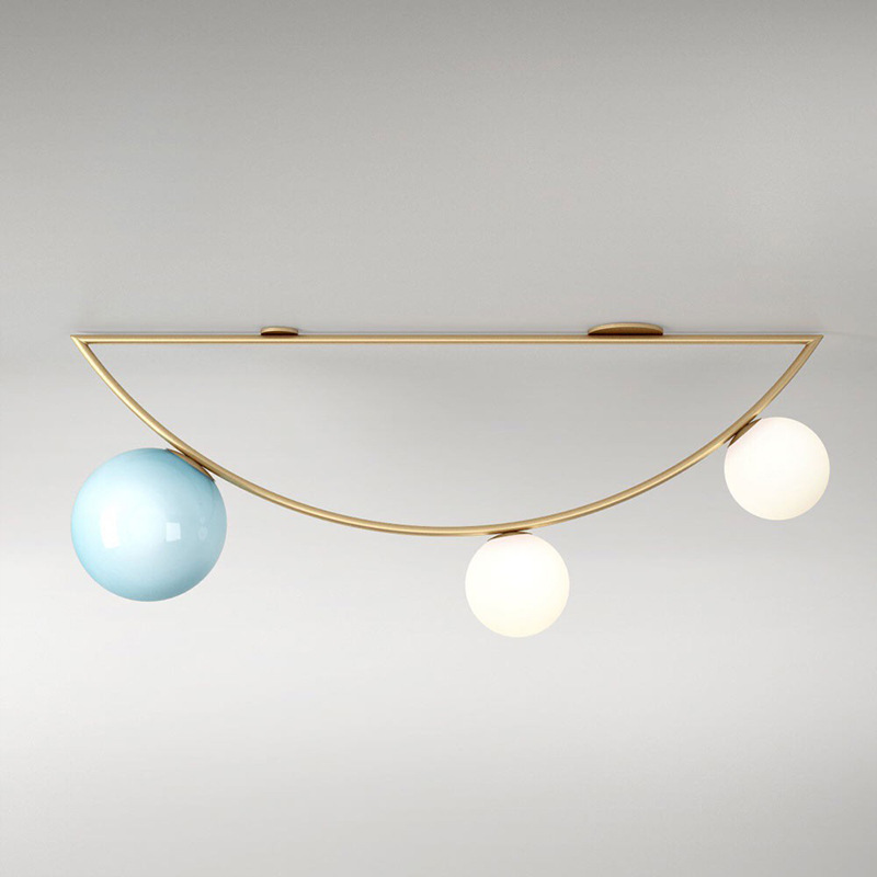 Потолочный светильник Atelier Areti Girlande Ceiling Crescent Blue Латунь Белый Голубой Потолочный светильник Atelier Areti Girlande Ceiling Crescent Blue Латунь Белый Голубой в Тюмени | Loft Concept