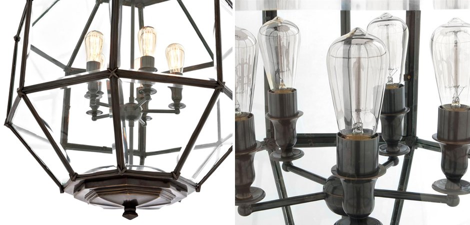 Люстра Lantern Owen Bronze L - фото №4