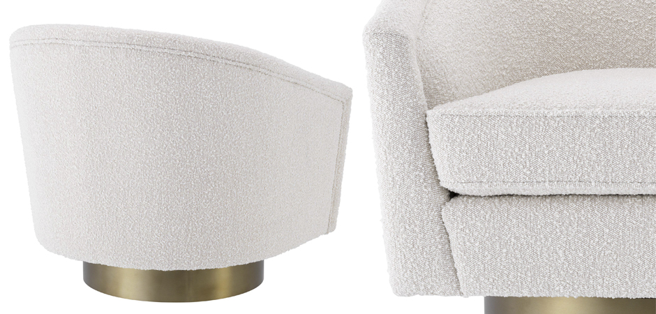 Кресло Eichholtz Swivel Chair Catene Boucle cream Кресло Eichholtz Swivel Chair Catene Boucle cream - Loft-Concept в Тюмени