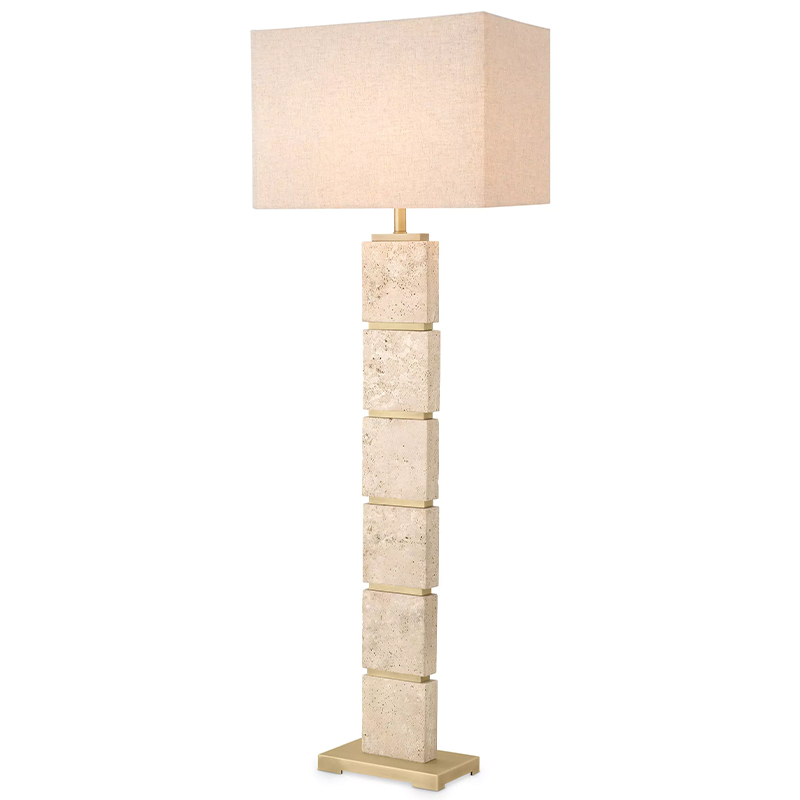 Торшер Eichholtz Floor Lamp Newton Бежево-серый Латунь Торшер Eichholtz Floor Lamp Newton Бежево-серый Латунь в Тюмени | Loft Concept