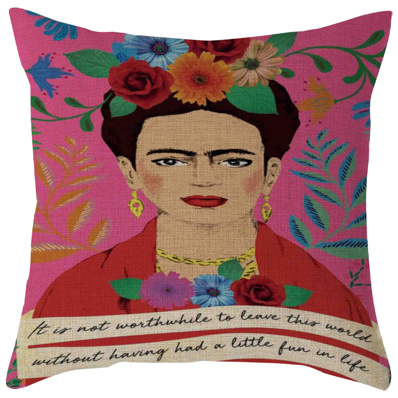 Декоративная подушка Frida Kahlo 16 Розовый Мульти Декоративная подушка Frida Kahlo 16 Розовый Мульти в Тюмени | Loft Concept