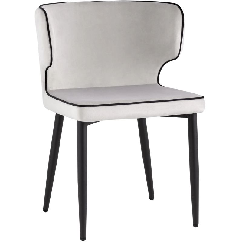 Стул Mateo Chair Молочный Велюр с Черным кантом Молочный Черный Стул Mateo Chair Молочный Велюр с Черным кантом Молочный Черный в Тюмени | Loft Concept