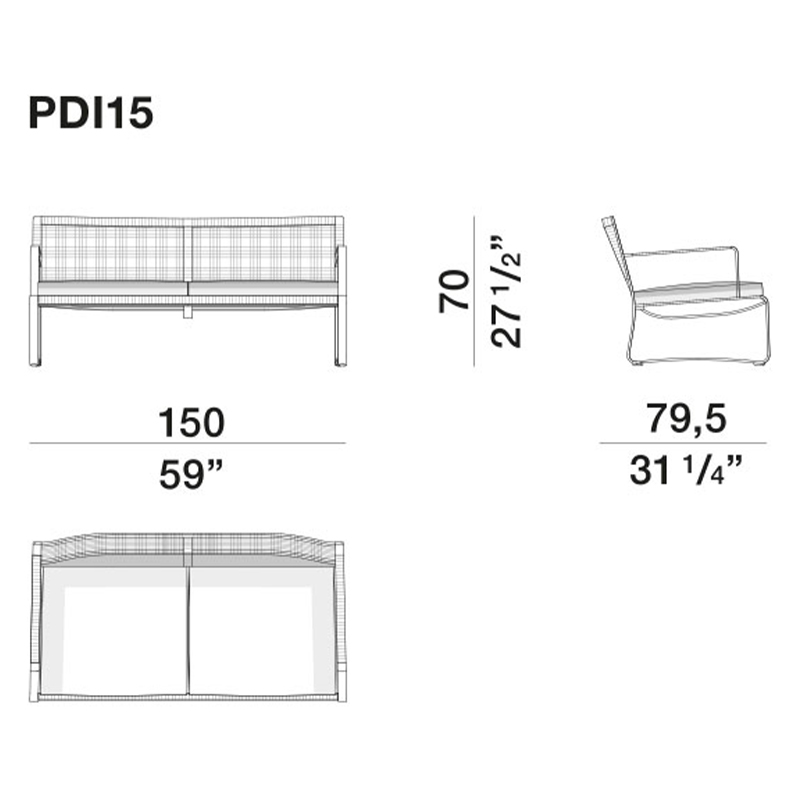 Двухместный уличный диван PHOENIX Sofa Двухместный уличный диван PHOENIX Sofa в Тюмени
