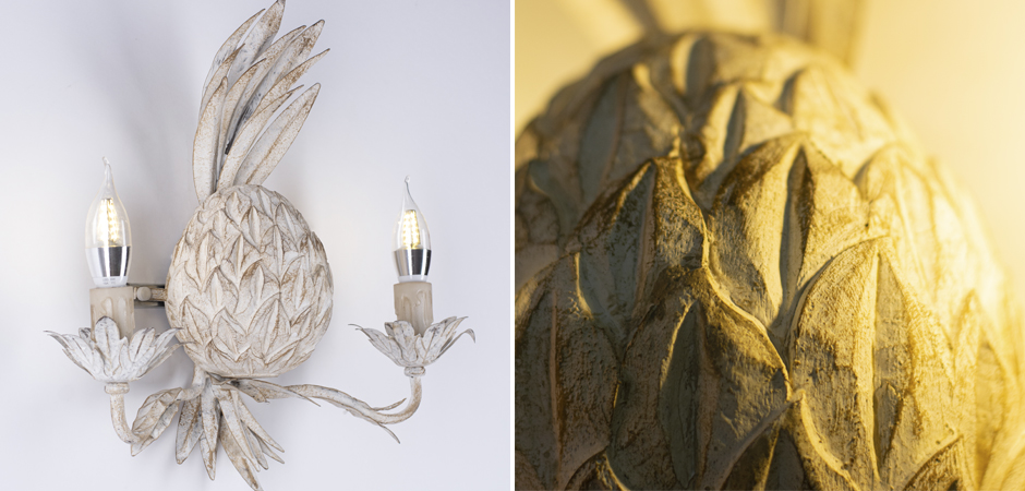 Бра Ананас белый прованс Pineapple Wall Lamp Бра Ананас белый прованс Pineapple Wall Lamp - Loft-Concept в Тюмени